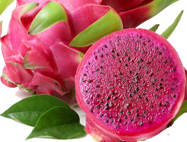 pitahaya con piel roja y pulpa roja (hylocereus)